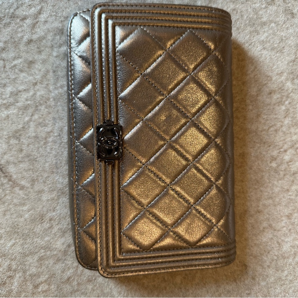 Chanel Metallic Quilted WOC